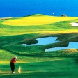 Golf view overlooking the sea