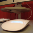 Close-up of the desktop area