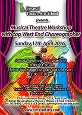 Musical Theatre Workshop with Top West End Choreographer  17 April 2016