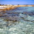 Rocks on Landa beach's shore