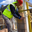 Builder in our cooler vests