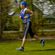 Jogger in a cooler vest